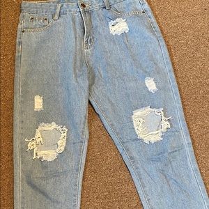Distressed Boyfriend Jeans